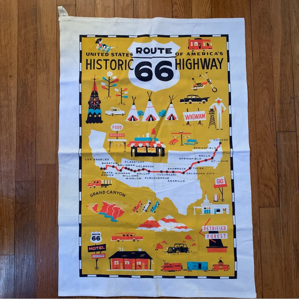 Route 66 Region Decorative Kitchen Towel - Picture 2 of 6